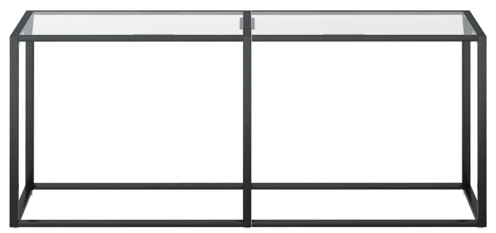 Tavolo consolle trasparente 180x35x75,5 cm in vetro temperato