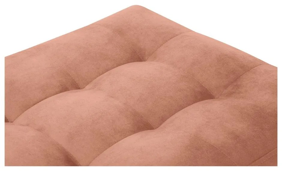 Poggiapiedi in velluto rosa Santo - Milo Casa