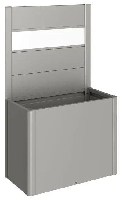 Frangivista in acciaio BIOHORT con vetro, grigio quarzo metallizzato L 102 x H 91 cm, spessore 3 mm