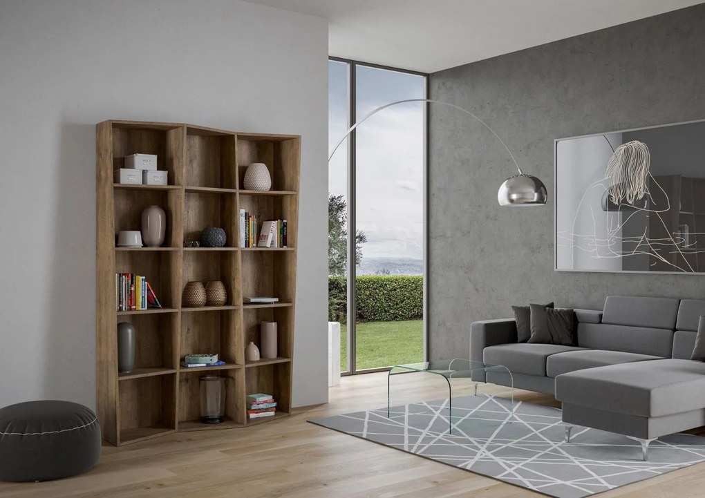 Librerie TREK Serie 3, 5, 7: Design Elegante e Versatile per Ogni Spazio, Trek 7 / Noce