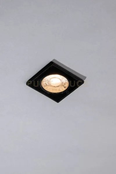 Incasso led dama nero 3w 300lm 4000k ghiera quadrata e tonda 4,4x4,...