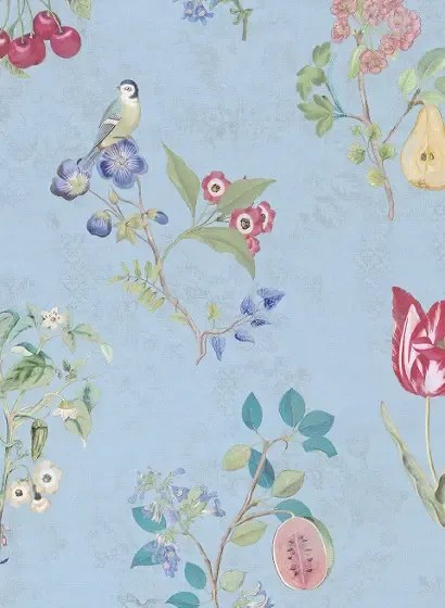 Vogel Tapete Cherry Pip von Eijffinger - 375024