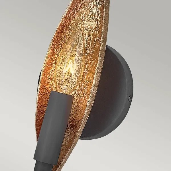 Quintiesse QN-WILLOW1-CBK - Lampada da parete WILLOW 1xE14/40W/230V oro/nero