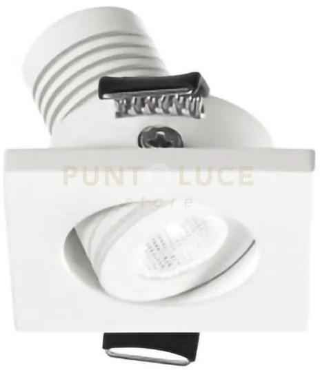 Gfa890c- faretto da incasso regolabile quadrato bianco led 3000k 17...