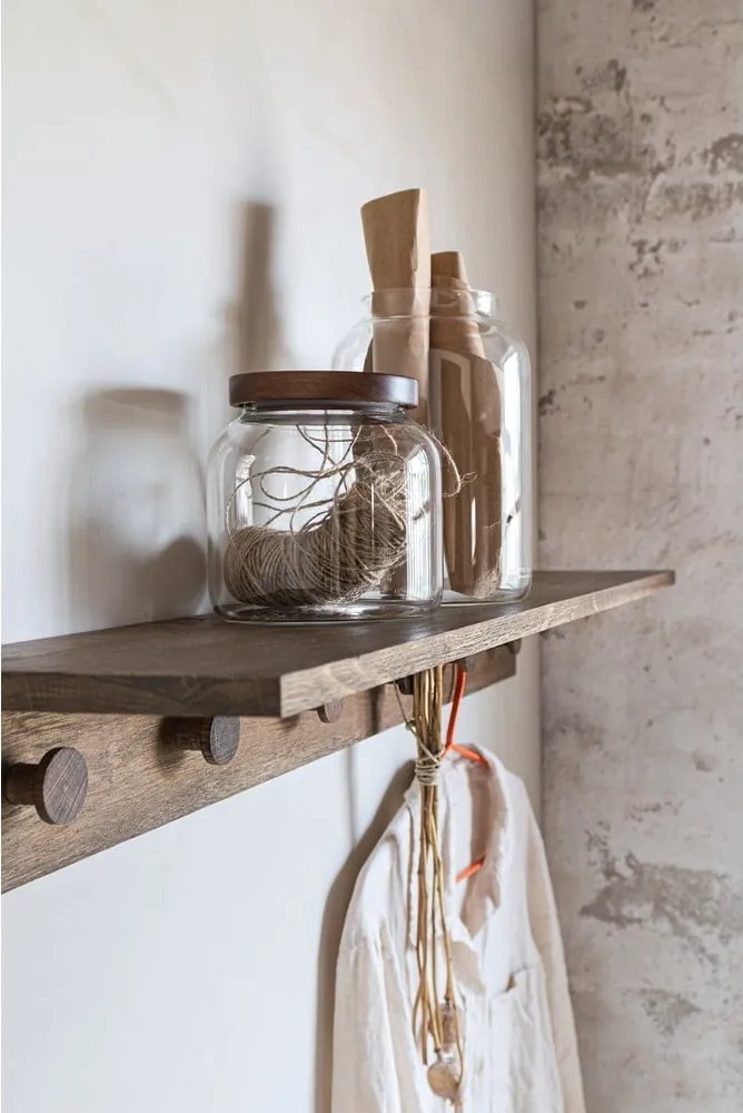Appendiabiti da parete in rovere marrone con ripiano 90 cm Showcase - Mette Ditmer Denmark