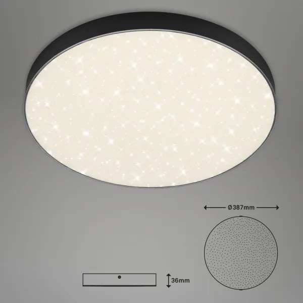 Briloner 7075-415 - Plafoniera LED STAR SKY LED/24,5W/230V diametro 38 cm nero