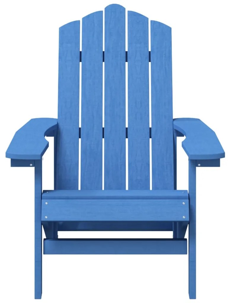 Sedia da giardino adirondack blu acqua hdpe