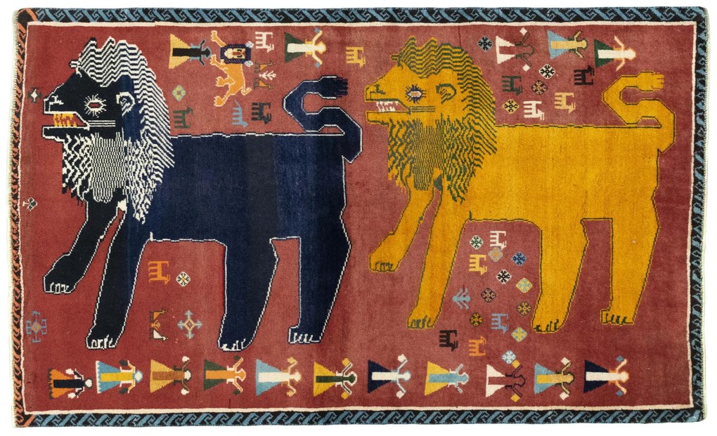 Gabbeh Tappeto persiano 110 x 180 Rosso (Iran) Annodato A Mano