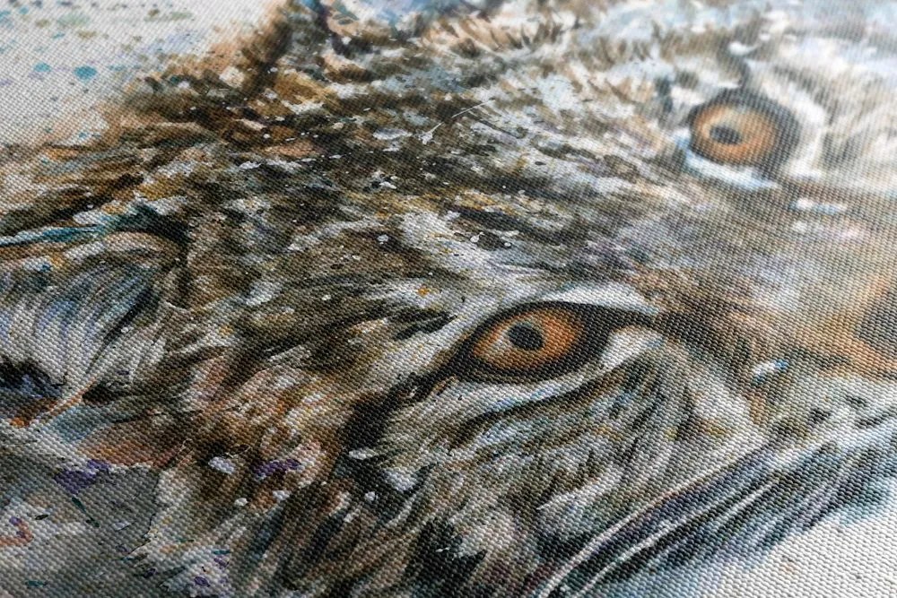 Stampa su tela – Lince in versione acquerello