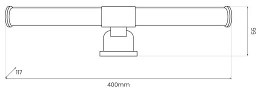 Illuminazione LED per specchio da bagno APA LED/6W/230V 40 cm IP44 nera