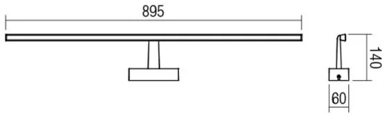 Redo 01-1678 - Illuminazione per specchio da bagno NEPTUNE LED/18W/230V IP44