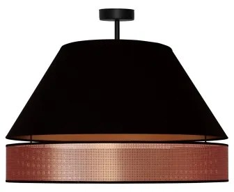 Duolla - Lampadario a plafone COPPER SHINY 1xE27/15W/230V diametro 60 cm nero/rame