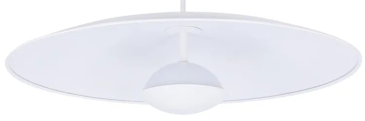 Lampadario LED bianco con paralume in metallo Lund – Candellux Lighting