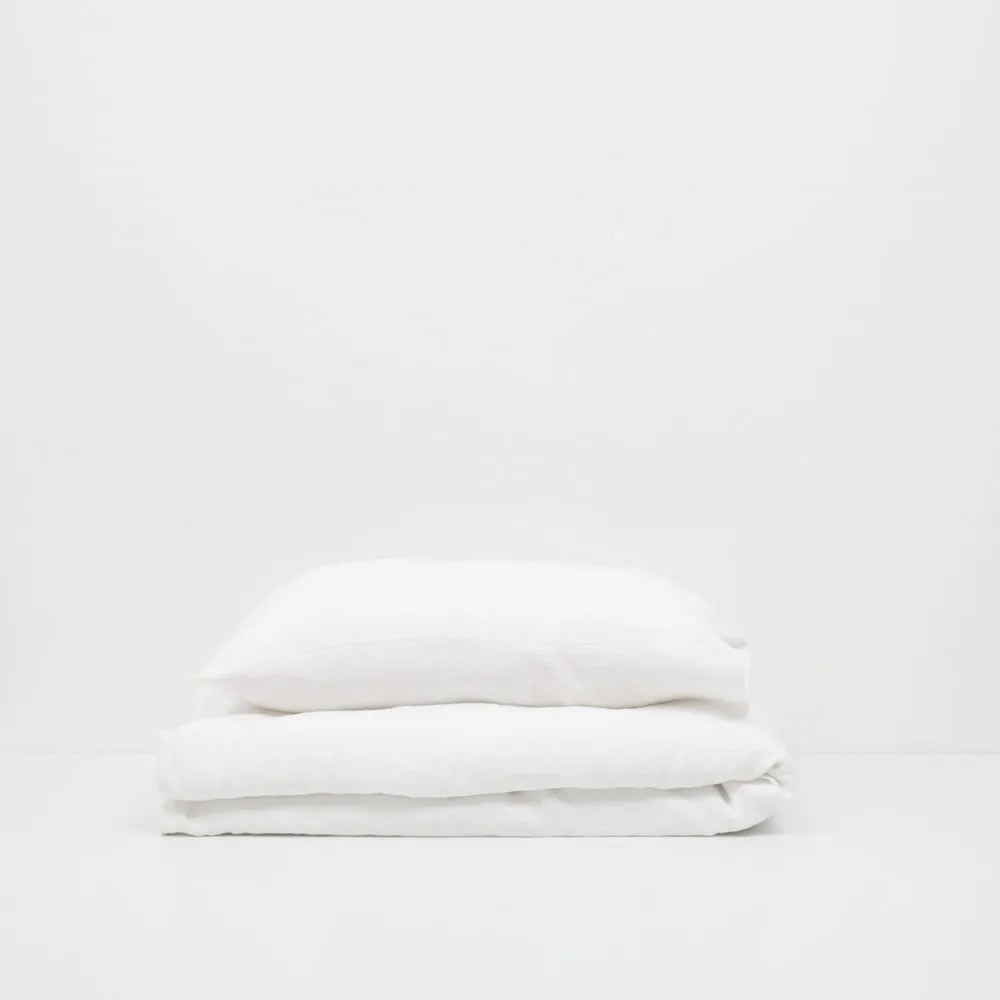 Federa per bambini in lino bianco Nature, 40 x 60 cm White - Linen Tales