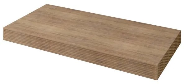 Top per lavabo Plissé BADEN HAUS L 100 x H 8 x P 50 cm rovere tabacco mdf