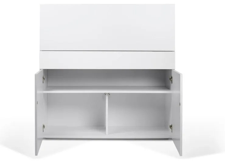Tavolo da lavoro con piano bianco 110x42 cm Focus - TemaHome
