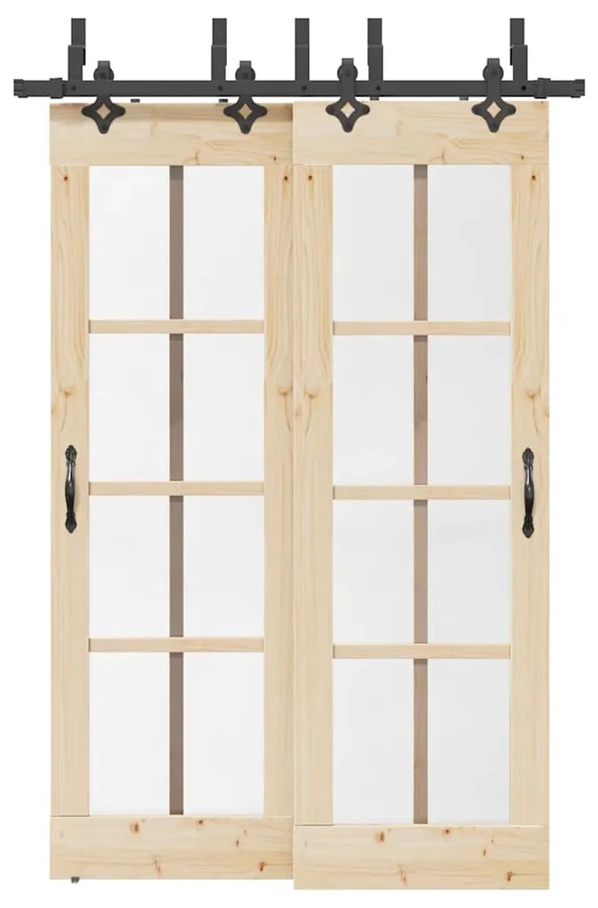 Kit Di Binari Per Porte Scorrevoli 152,5 Cm Acciaio Nero /