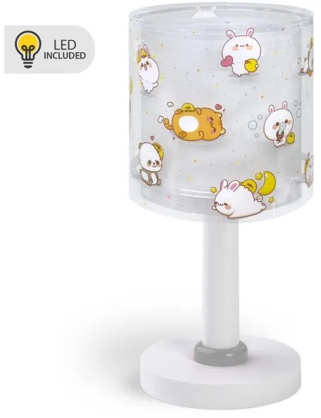 Dalber 41761E - Lampada da tavolo LED per bambini KAWAII FRIENDS 1xG4/4W/230V grigia