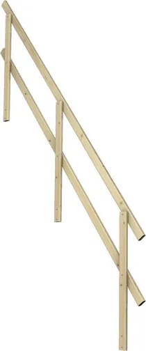 Parapetto BURGER Normandie in legno naturale, corrimano in abete, L 334 cm