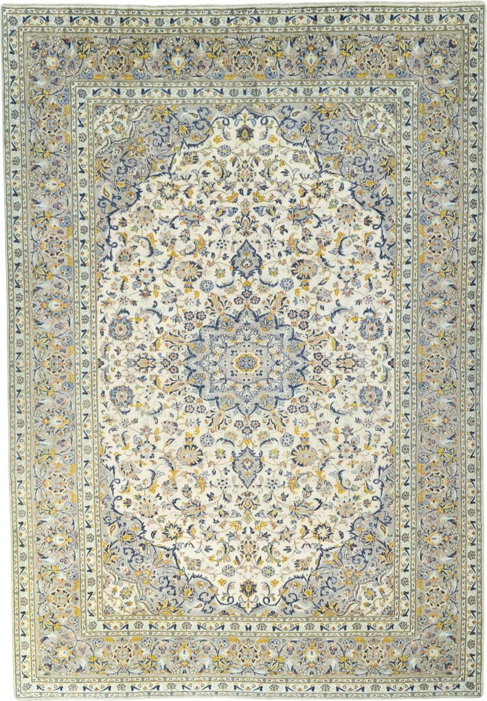 Kashan Tappeto persiano 360x250 Beige (Iran) Annodato A Mano