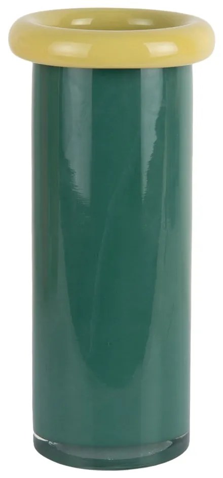 Vaso verde scuro in vetro (altezza totale 27,5 cm) Plegado – PT LIVING