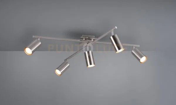 Marley plafoniera 2 barre orientabili 5 spots attacco gu10 cilindro...