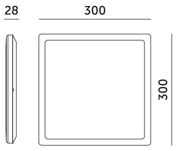 Plafoniera LED bagno NIVERA LED/24W/230V IP54 30x30 cm bianco