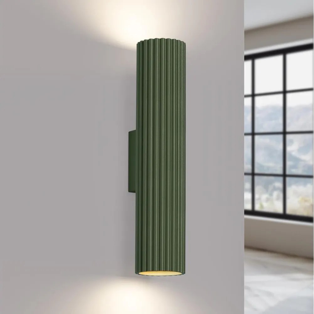 Brilagi - Lampada da parete LED CRESTO 2xGU10/10W/230V 30 cm verde