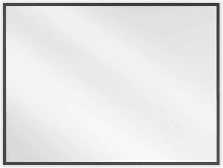 Mexen Loft specchio da bagno rettangolare 80 x 60 cm, cornice nera - 9852-080-060-000-70