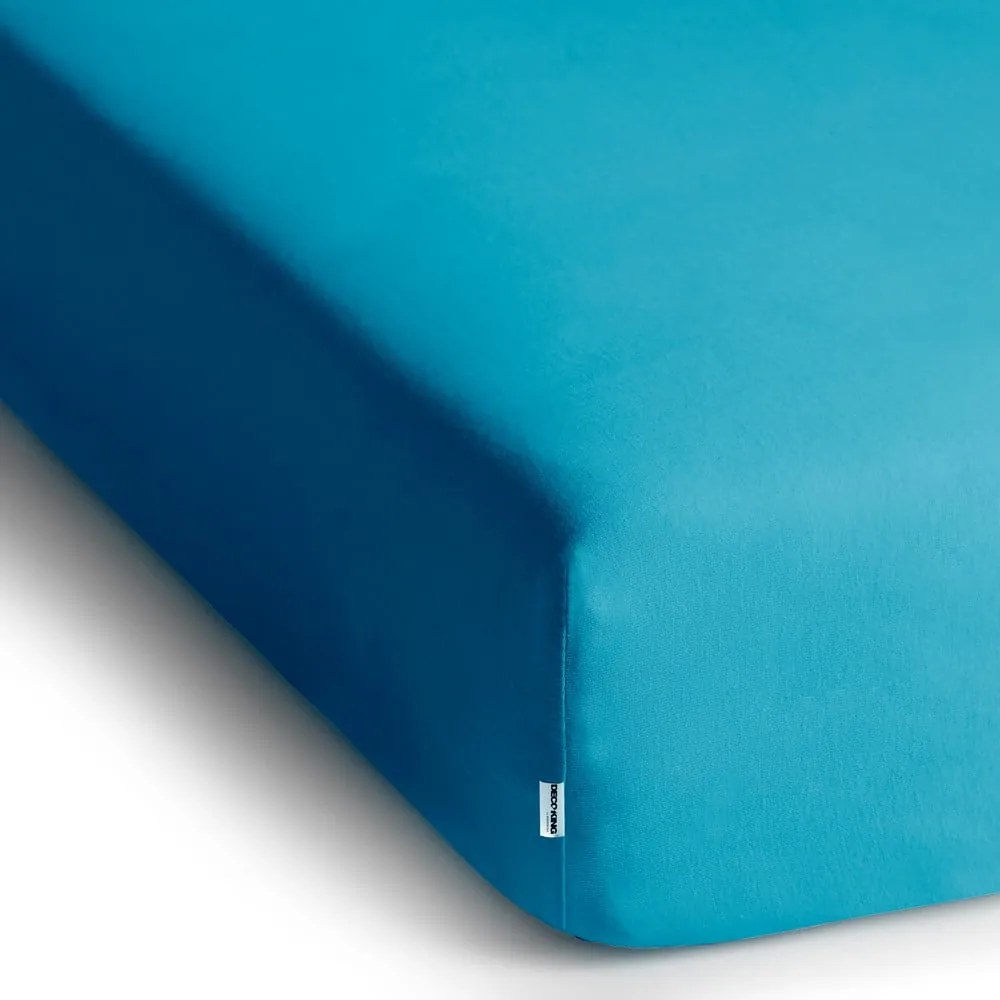 Lenzuolo con angoli blu in jersey 120x200 cm Amber – Restilo