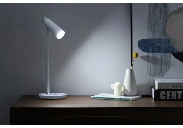 Immax 08990L - Lampada da tavolo LED dimmerabile con Qi di ricarica TIT LED/12W/230V bianco