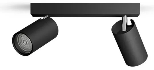 Philips - Luce Spot da bagno IDRIS 2xGU10/5W/230V IP44 nero