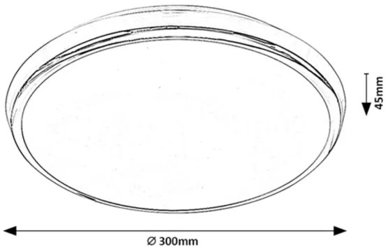 Rabalux 3464-LED RGB Plafoniera da bagno BALTHASAR LED/18W/230V IP44 + +TC