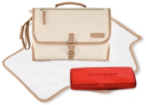 Skip Hop PRONTO - Fasciatoio da viaggio e borsa 2in1 beige