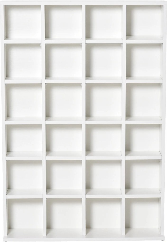 Libreria in Legno 24 Scomparti Bianco 130.5x89x20 cm...