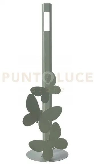 Porta carta igienica da terra farfalle giada in ferro 15x50hcm