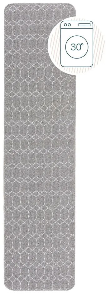 Runner lavabile grigio chiaro 57x230 cm Argyll - Flair Rugs