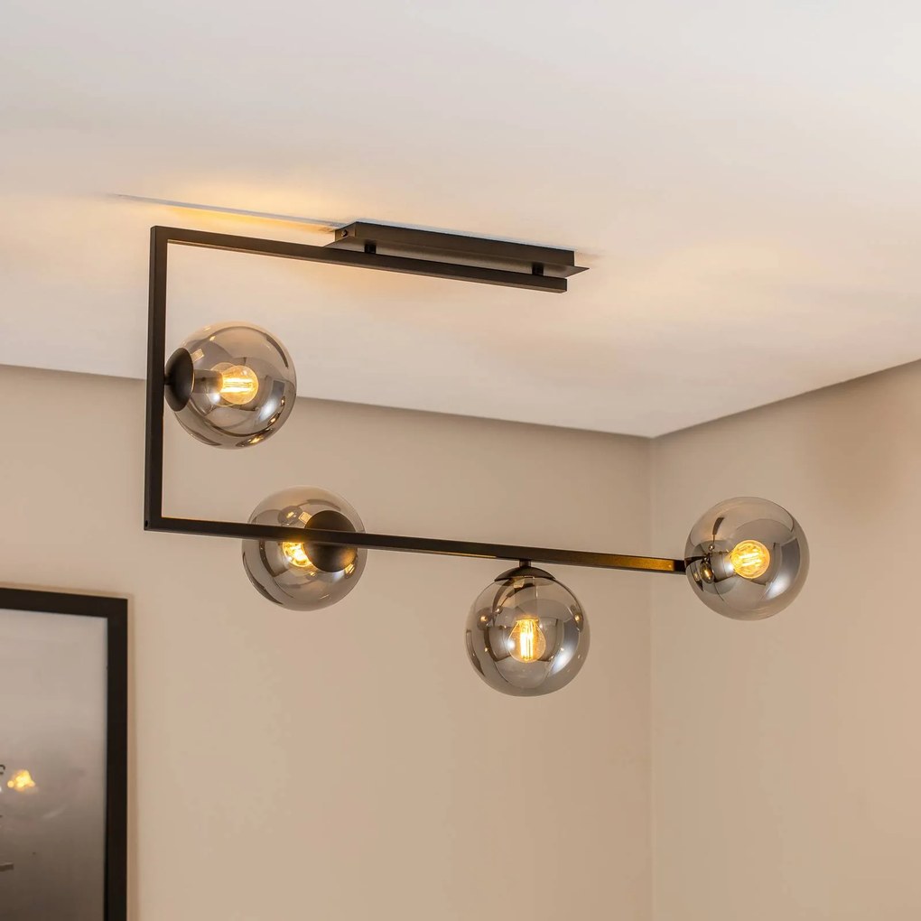 Plafoniera soffitto Soma EMIBIG LIGHTING, dimmerabile, Alluminio / Grigio / Zincato, Soggiorno / Sala da pranzo, Moderno, Plafoniera