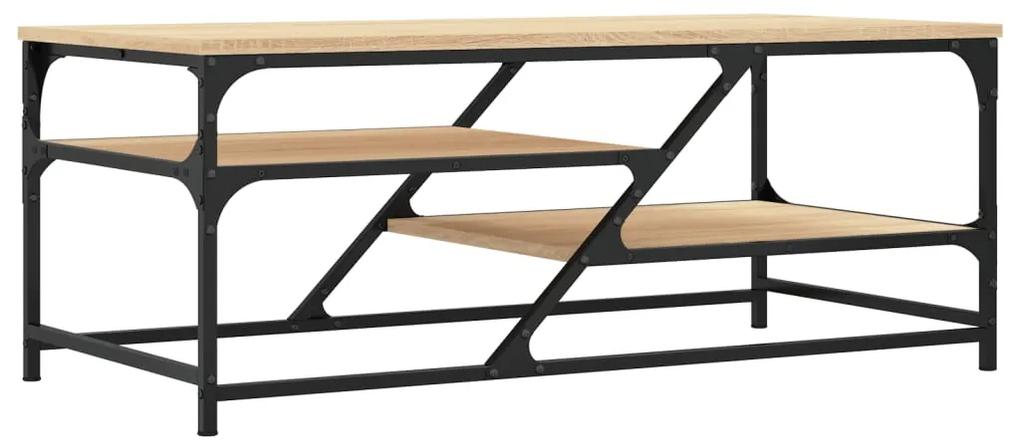 Tavolino da salotto rovere sonoma 100x49x40cm legno multistrato