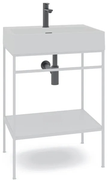 Mobile bagno da terra con lavabo L 60 x H 89 x P 45.5 cm bianco per vasca centrale Outline