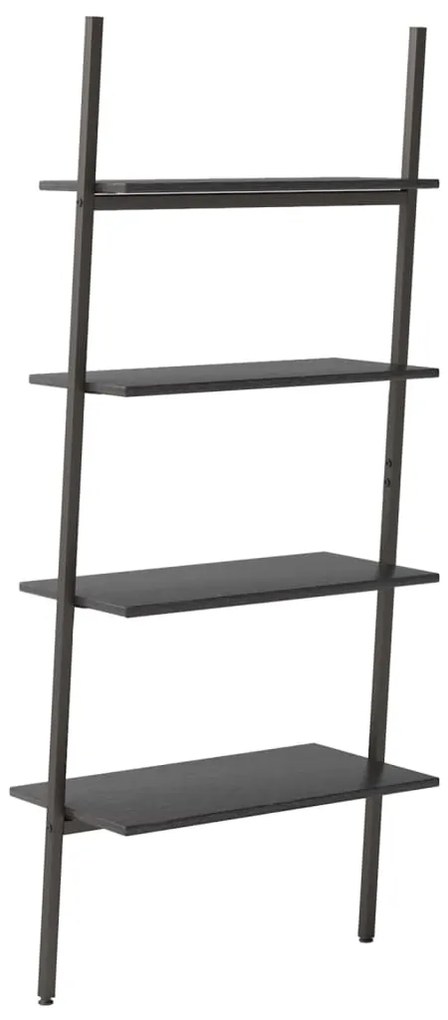 Scaffale pendente a 4 livelli nero 64x34x150,5cm