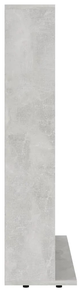 Armadio porta cd grigio cemento 102x23x89,5 cm in truciolato