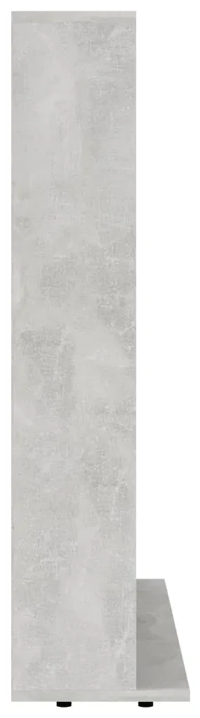 Armadio porta cd grigio cemento 102x23x89,5 cm in truciolato