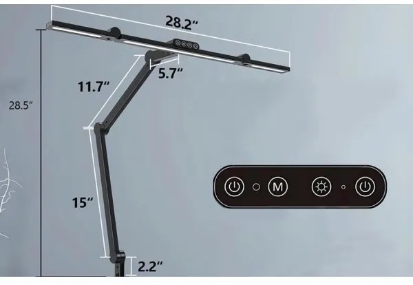Lampada da tavolo LED dimmerabile con funzione Touch LED/24W/230V 3000-6500K CRI 92 nero