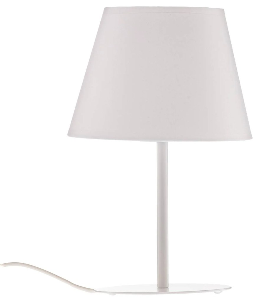 Euluna Lampada da tavolo Soho, cono altezza 33 cm, bianco