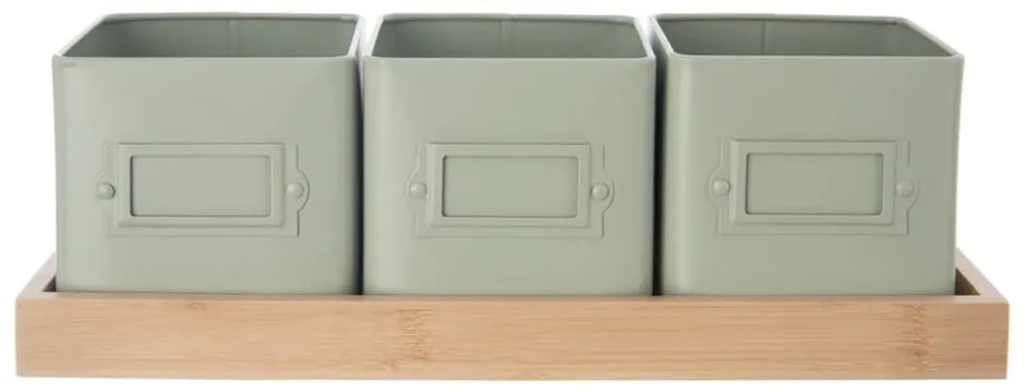 Set di vasi in metallo per erbe aromatiche 3 pz Greenish - Orion