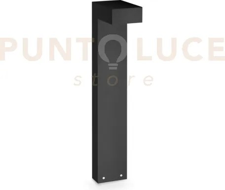 Sirio paletto led 3000k 13w 1100 lm ip65 h60cm nero