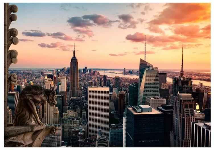Fotomurale New York: I grattacieli ed il tramonto
