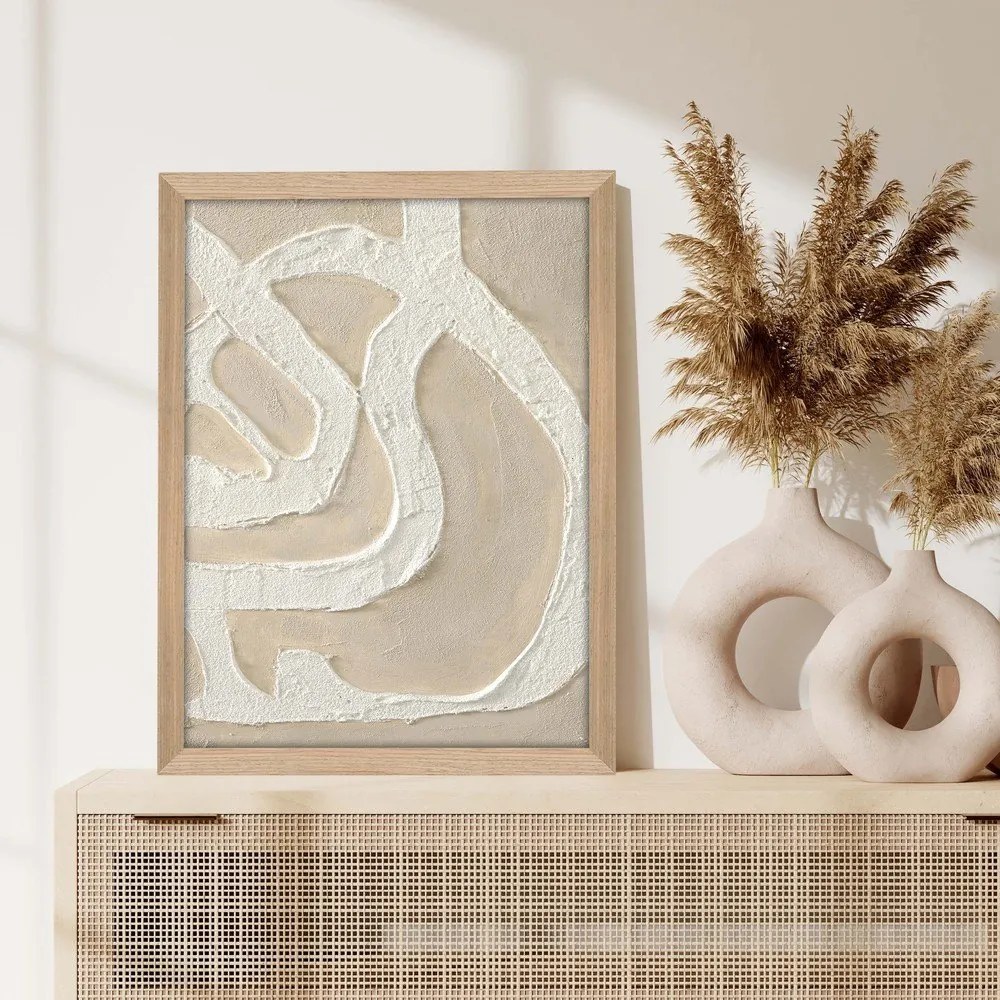 Quadro dipinto a mano 32,5x42,5 cm Raw organic - Malerifabrikken