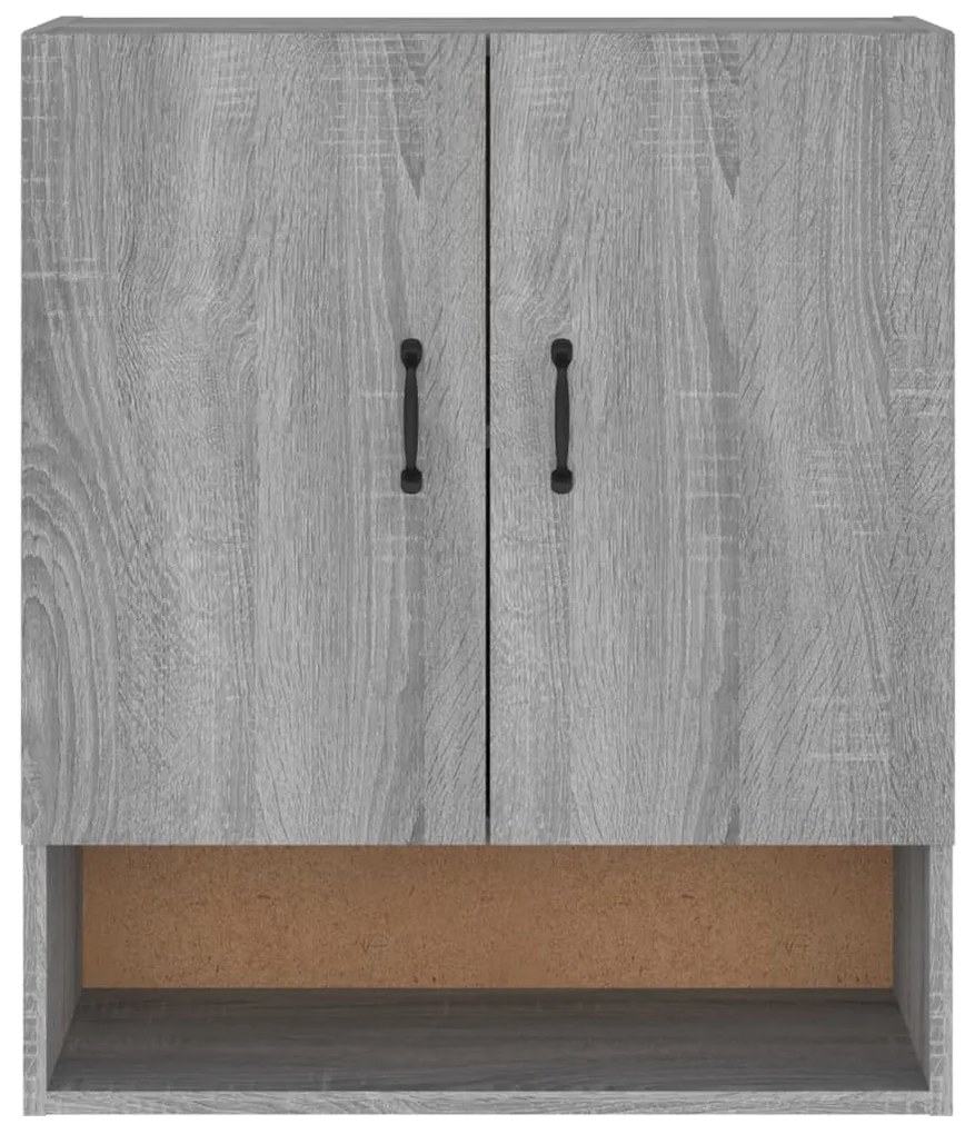 Armadietto a Muro Grigio Sonoma 60x31x70cm in Legno Multistrato